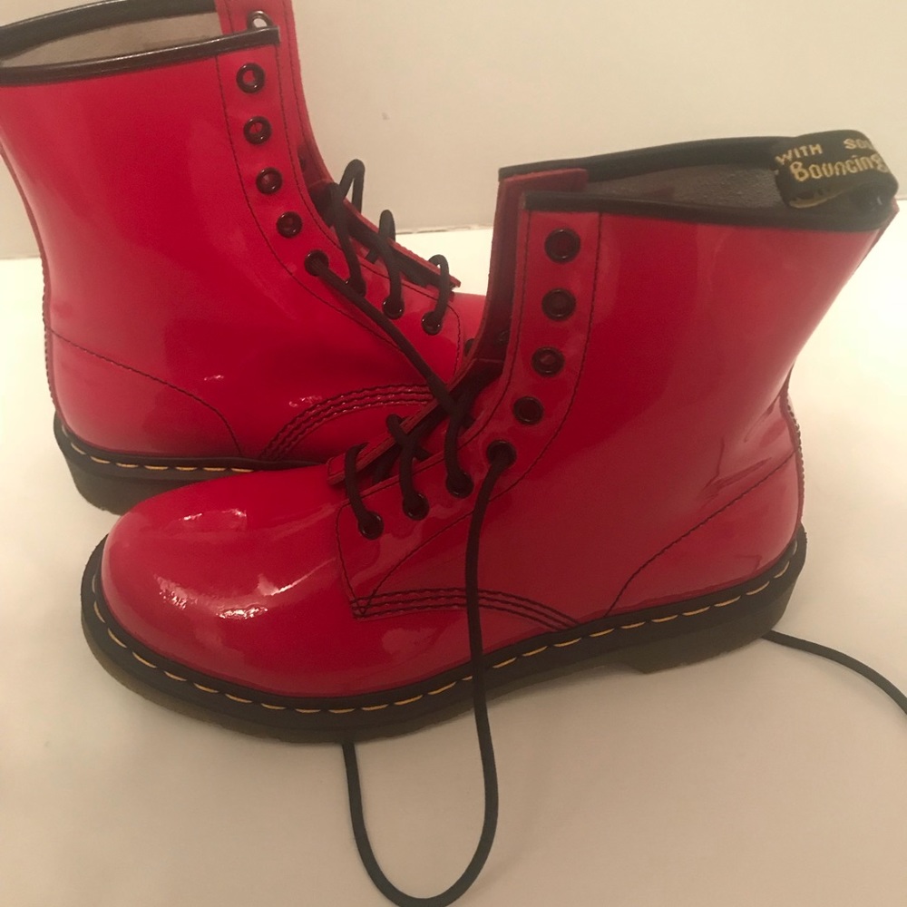 Red Patent Leather Doc Martens